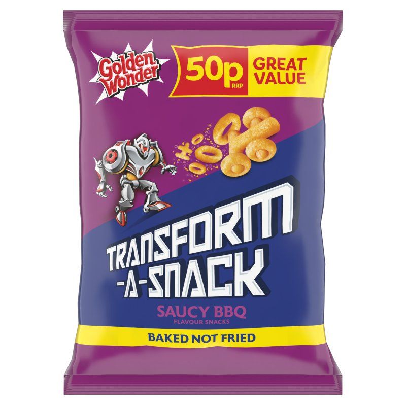 Golden Wonder Transform-A-Snack Saucy BBQ Flavour Snacks 27g [PM 50p ], Case of 30 Golden Wonder